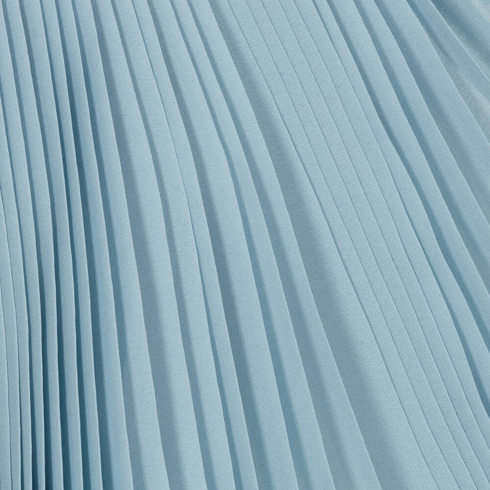 Hucklebones London-Baby Girls Blue Pleated Chiffon Dress | Childrensalon Outlet