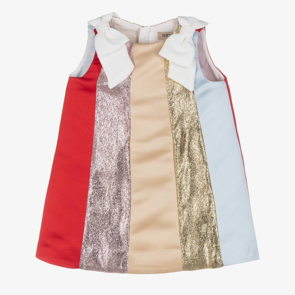 Hucklebones London - Baby Girls Multicoloured Trapeze Dress | Childrensalon