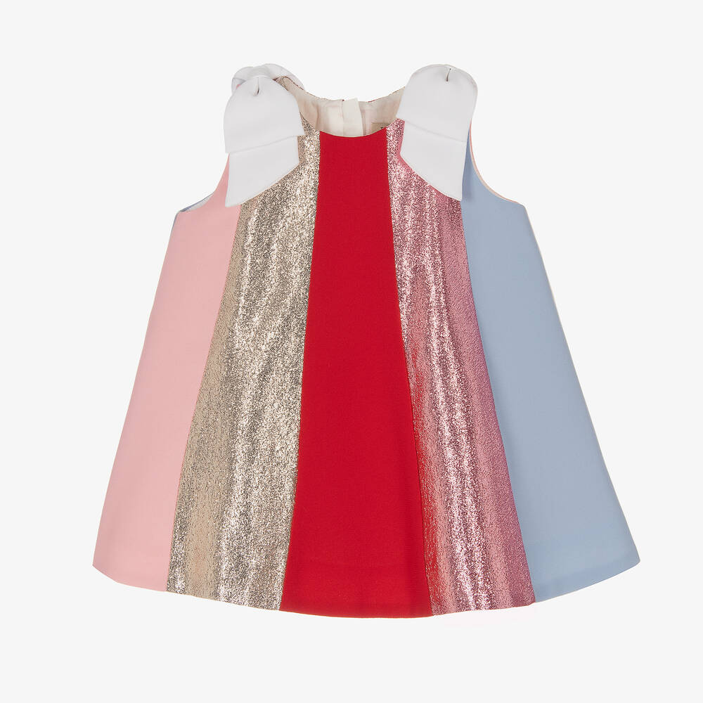 Hucklebones London - Baby Girls Multicoloured Trapeze Dress | Childrensalon