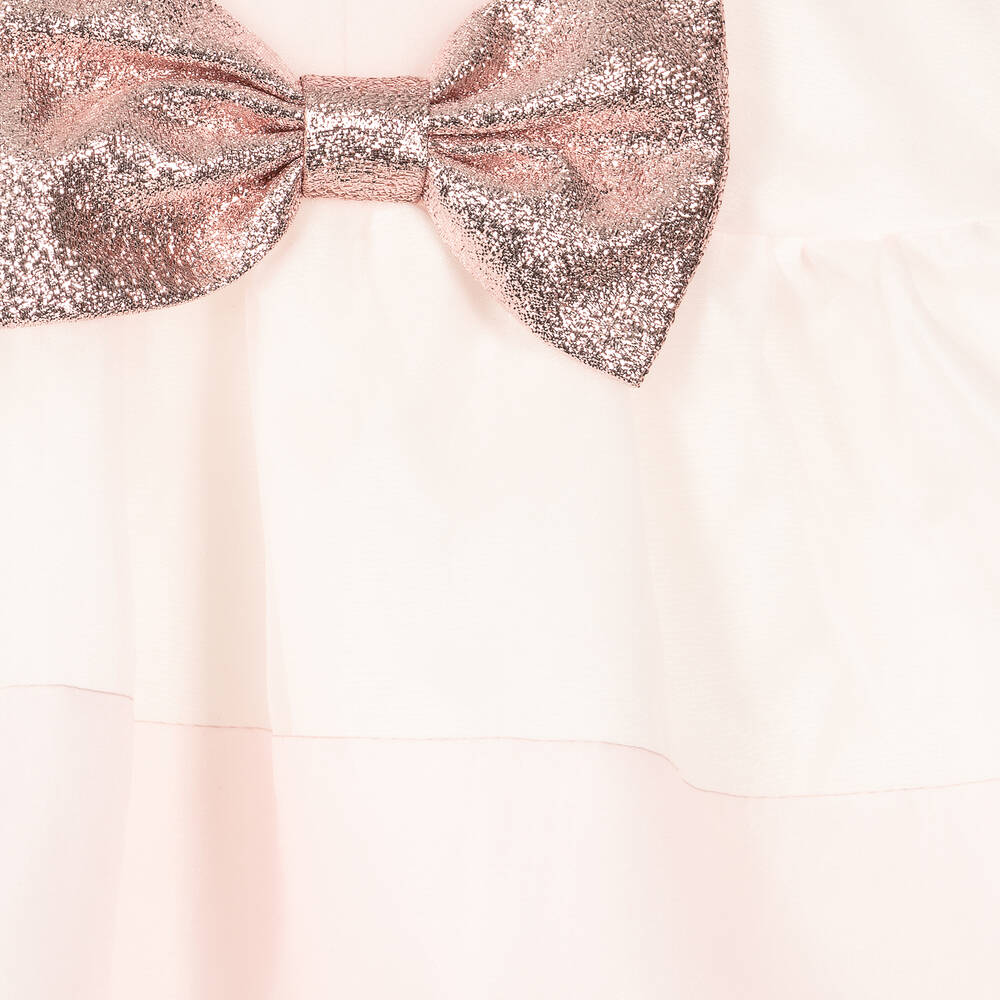 Hucklebones London-Baby Girls Pink Organza Ladybird Dress | Childrensalon Outlet