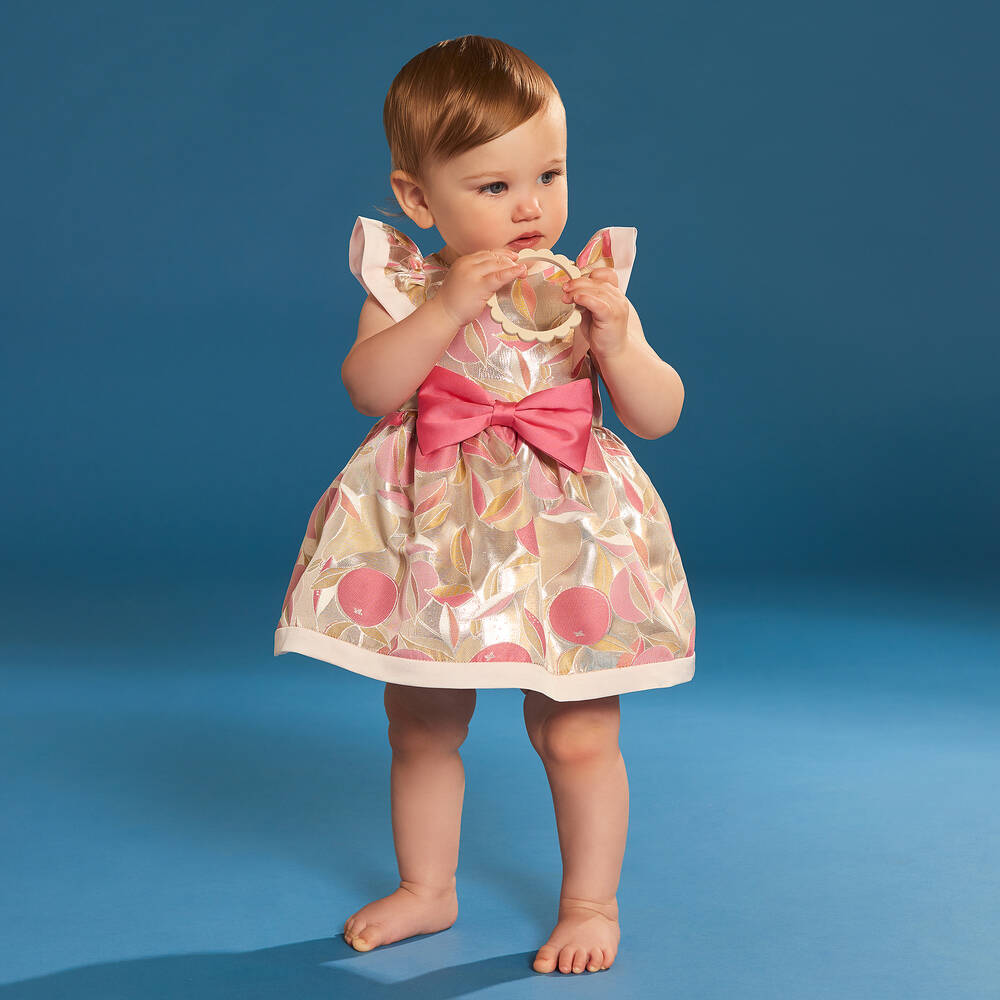 Hucklebones London Baby Girls Silver Dress Childrensalon Outlet