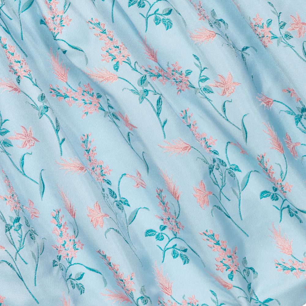 Hucklebones London-Blue Floral Jacquard Dress | Childrensalon Outlet