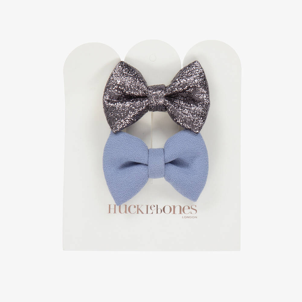 Hucklebones London-Две голубые заколки для волос (5см) | Childrensalon Outlet