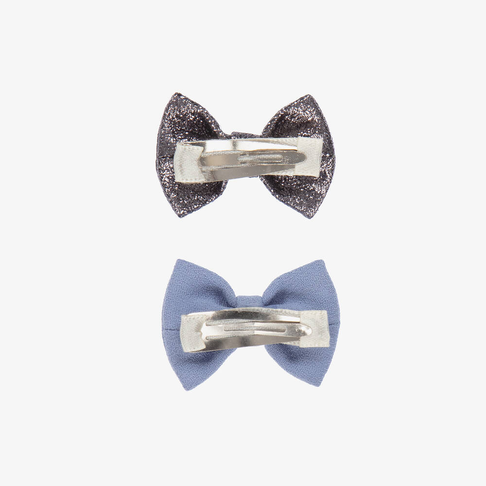 Hucklebones London-Две голубые заколки для волос (5см) | Childrensalon Outlet