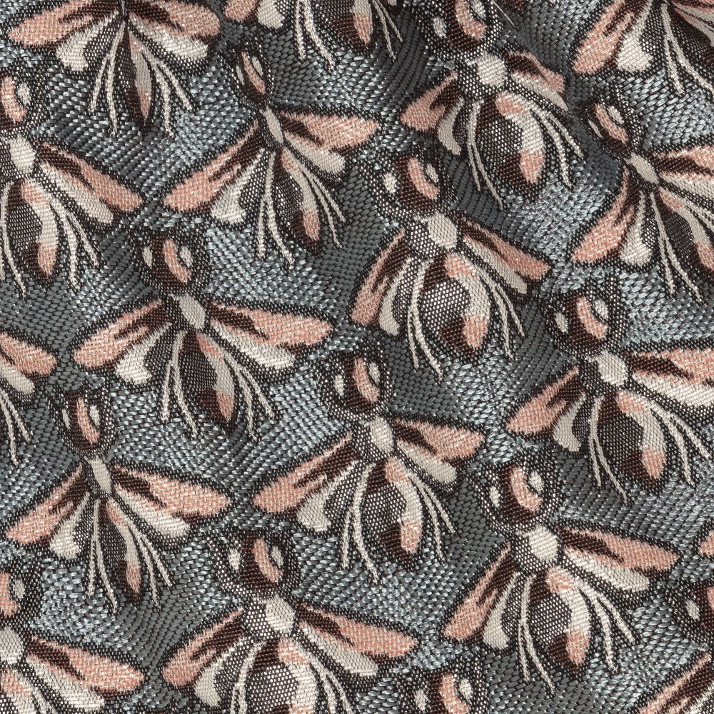 Hucklebones London-طقم فستان جاكارد لون أزرق رمادي للمولودات | Childrensalon Outlet