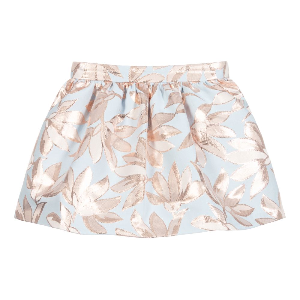 Hucklebones London - Blue Jacquard Skirt | Childrensalon