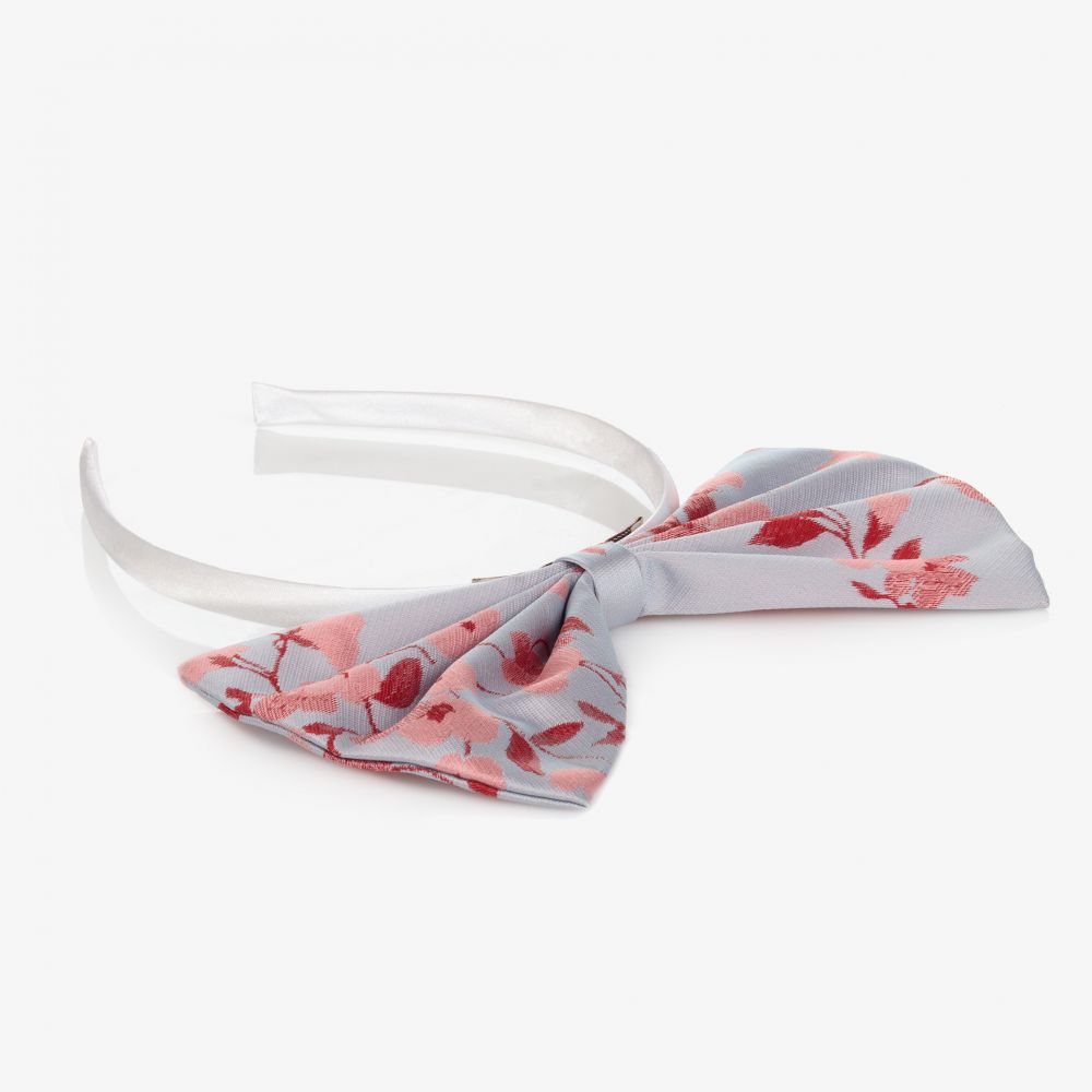 Hucklebones London-Розово-голубой ободок с бантом | Childrensalon Outlet