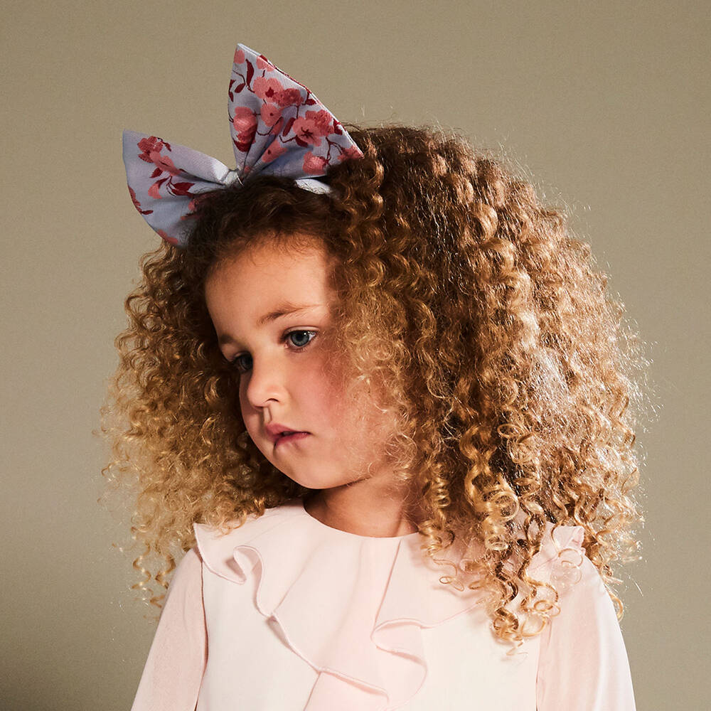 Hucklebones London-Розово-голубой ободок с бантом | Childrensalon Outlet