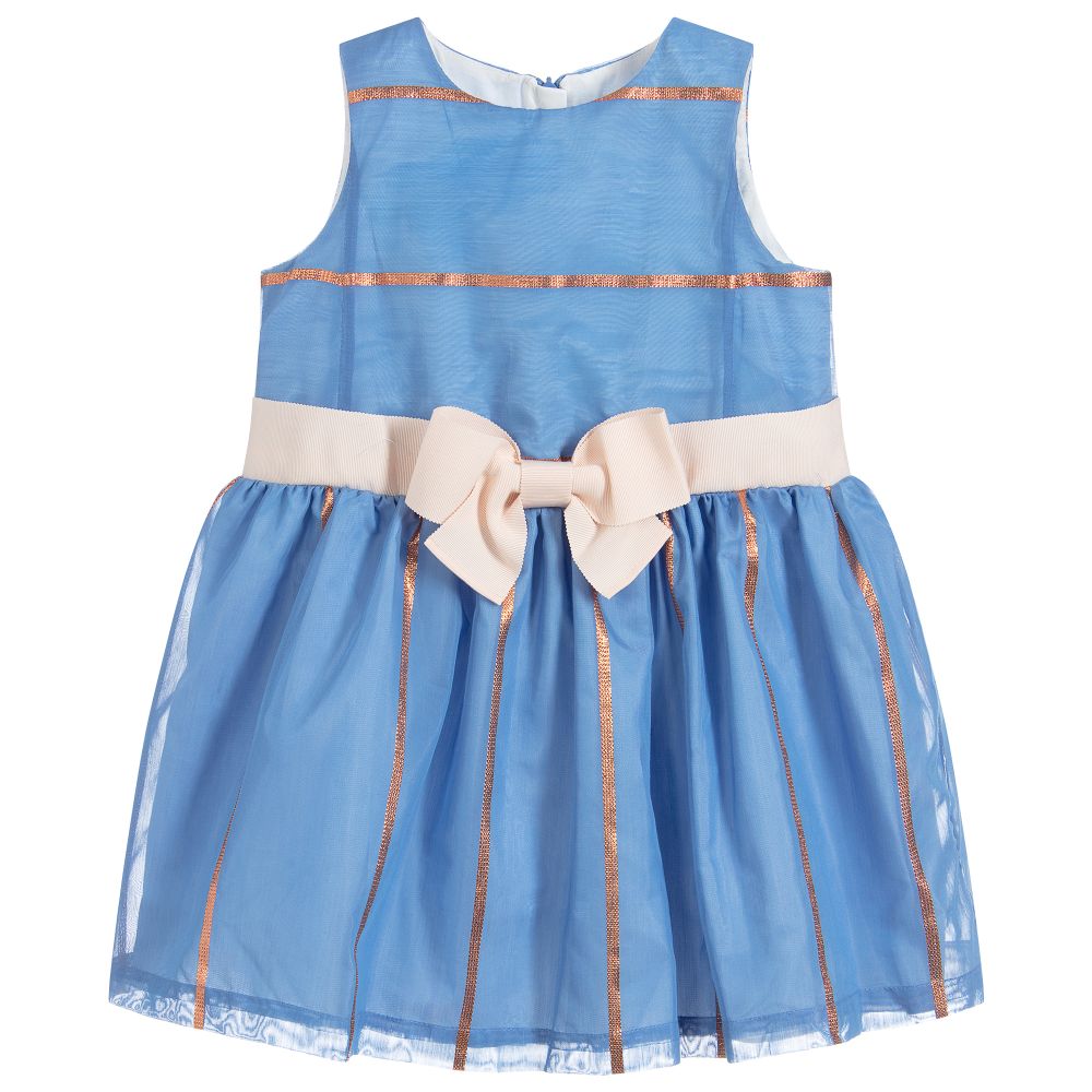 Hucklebones London - Blue & Rose Gold Dress | Childrensalon