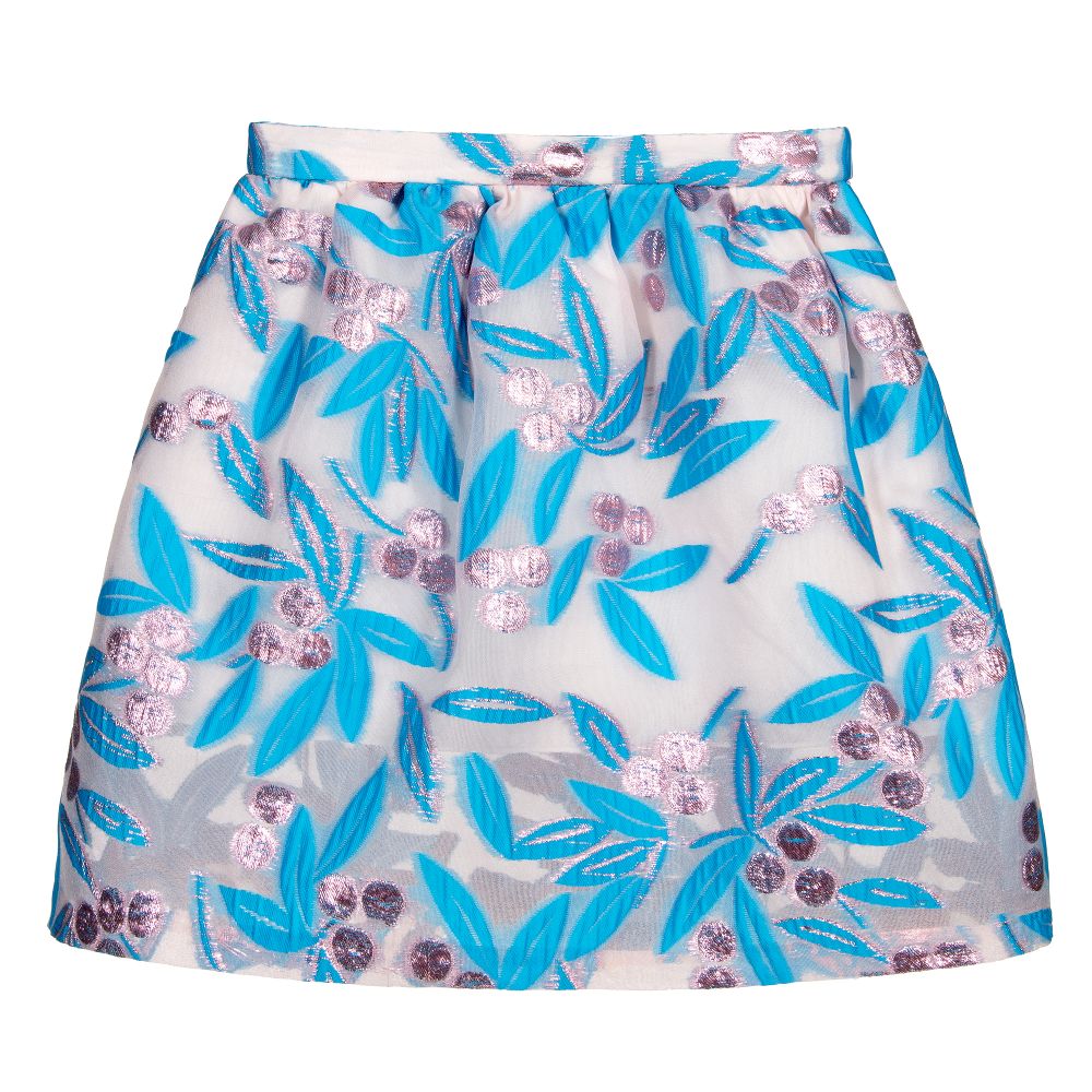 Hucklebones London - Blue & Rose Pink Skirt | Childrensalon