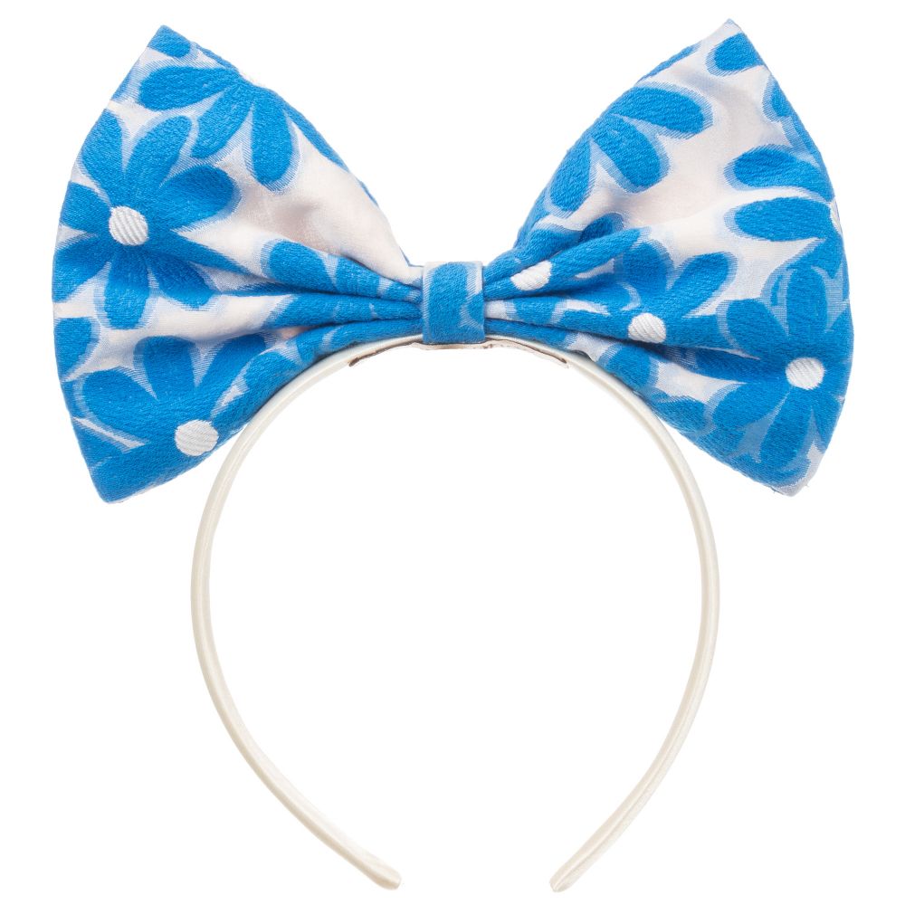 Hucklebones London طوق فيونكة للشعر لون أزرق Childrensalon Outlet