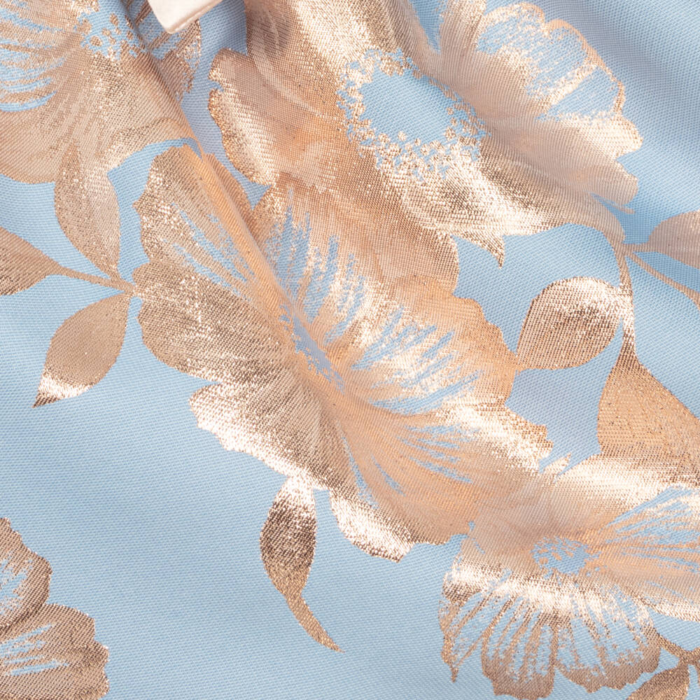 Hucklebones London-Girls Blue & Rose Gold Dress | Childrensalon Outlet