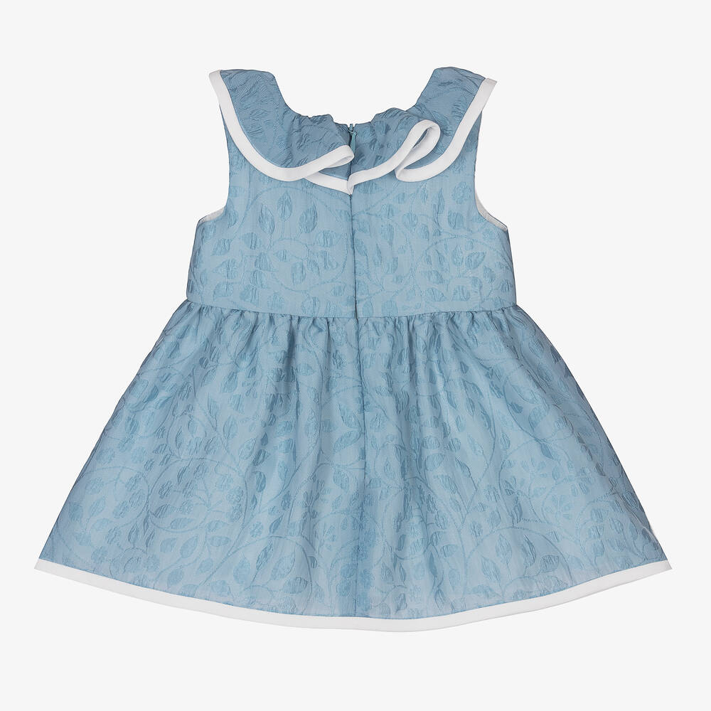 Hucklebones London-Girls Blue & White Dress | Childrensalon Outlet