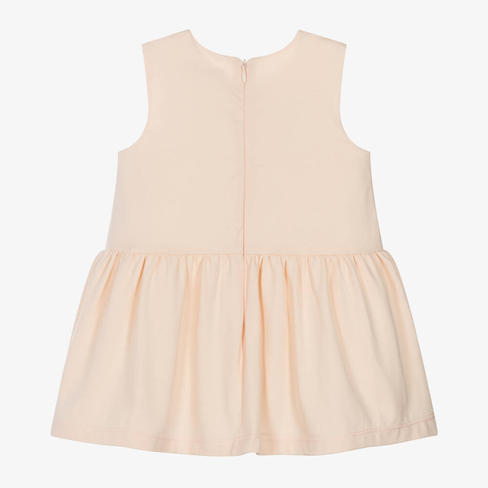 Hucklebones London-Girls Blush Dress with Gold Appliqué | Childrensalon Outlet