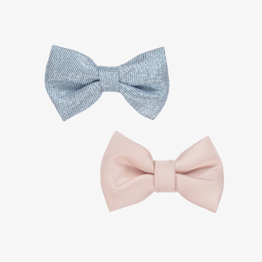 Hucklebones London-Girls Dazzling Pink & Blue Bows Set | Childrensalon Outlet