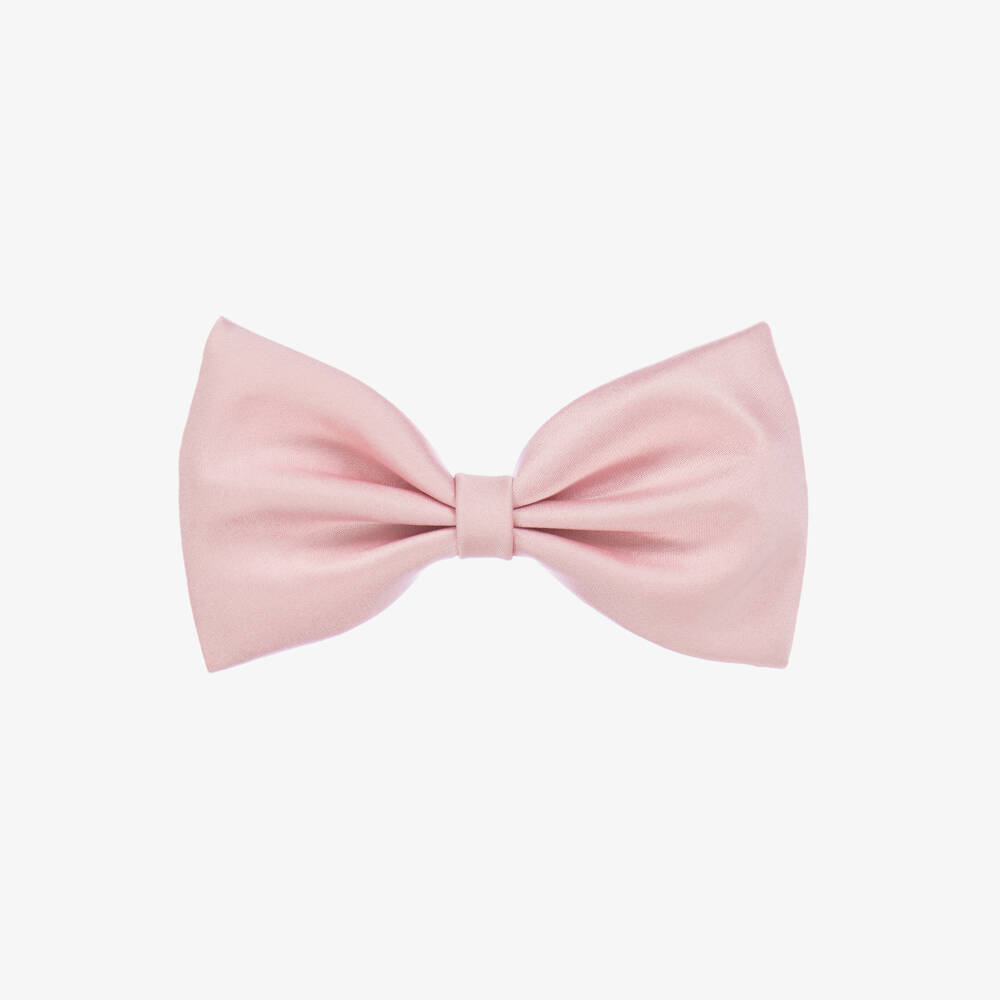 Hucklebones London-Girls Elegant 12cm Pink Satin Hairpiece | Childrensalon Outlet