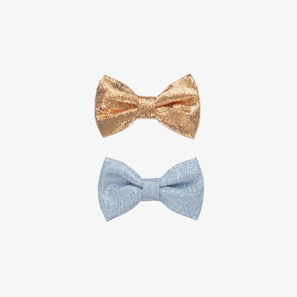 Hucklebones London-Элегантные синие и золотые заколки для девочек | Childrensalon Outlet