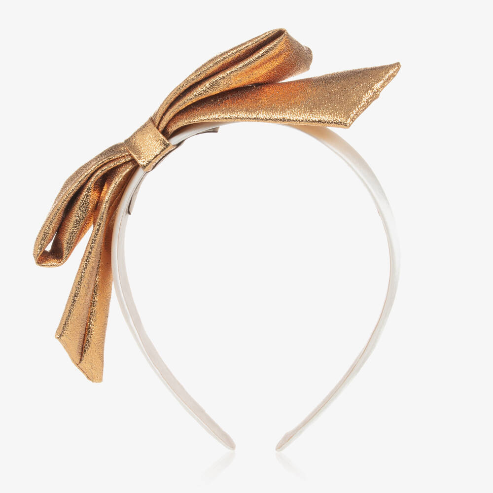 Hucklebones London-طوق شعر فاخر للبنات باللون الذهبي والعاجي | Childrensalon Outlet