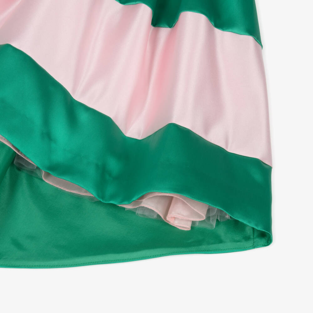 Hucklebones London-Girls Elegant Satin Bow Dress | Childrensalon Outlet