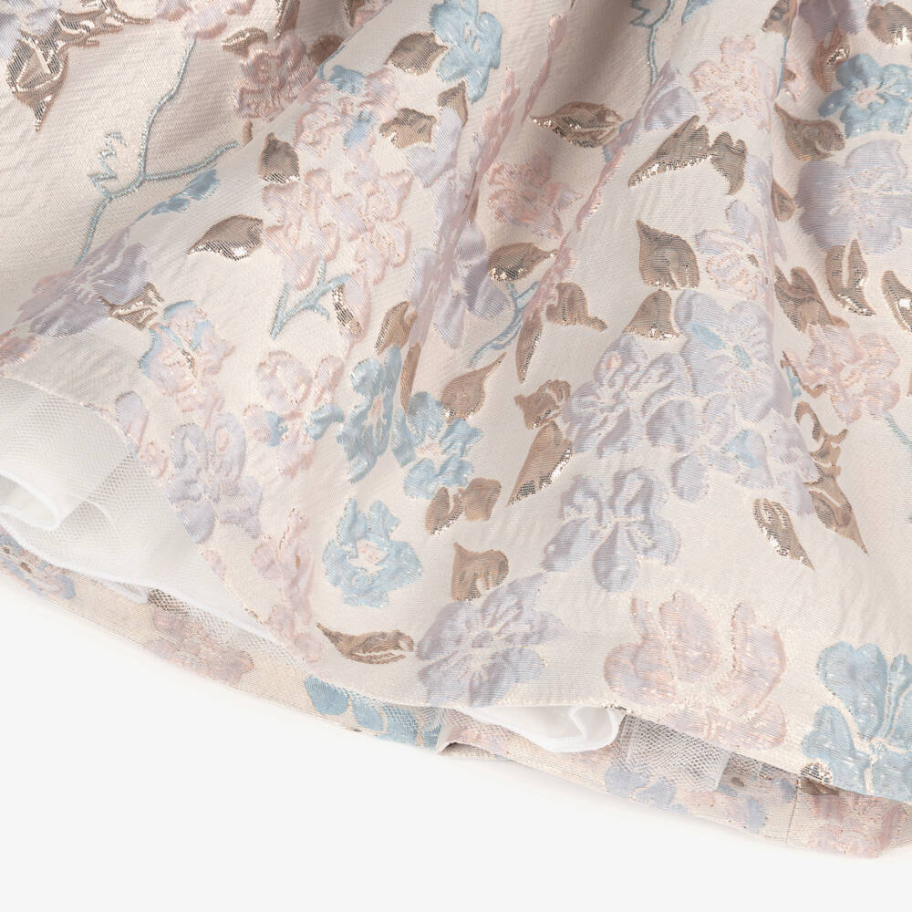 Hucklebones London-Girls Floral Elegance Jacquard Frock | Childrensalon Outlet