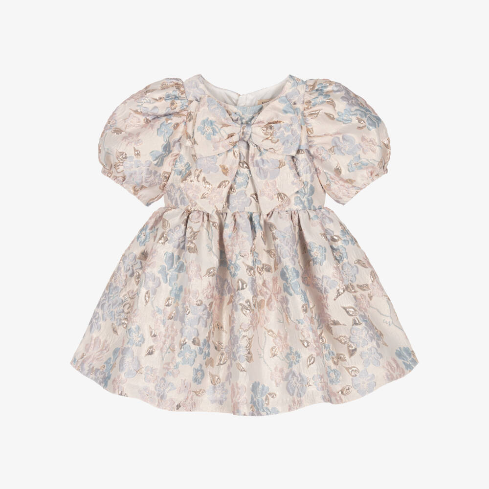 Hucklebones London-فستان جاكار بنقشة زهور للبنات | Childrensalon Outlet