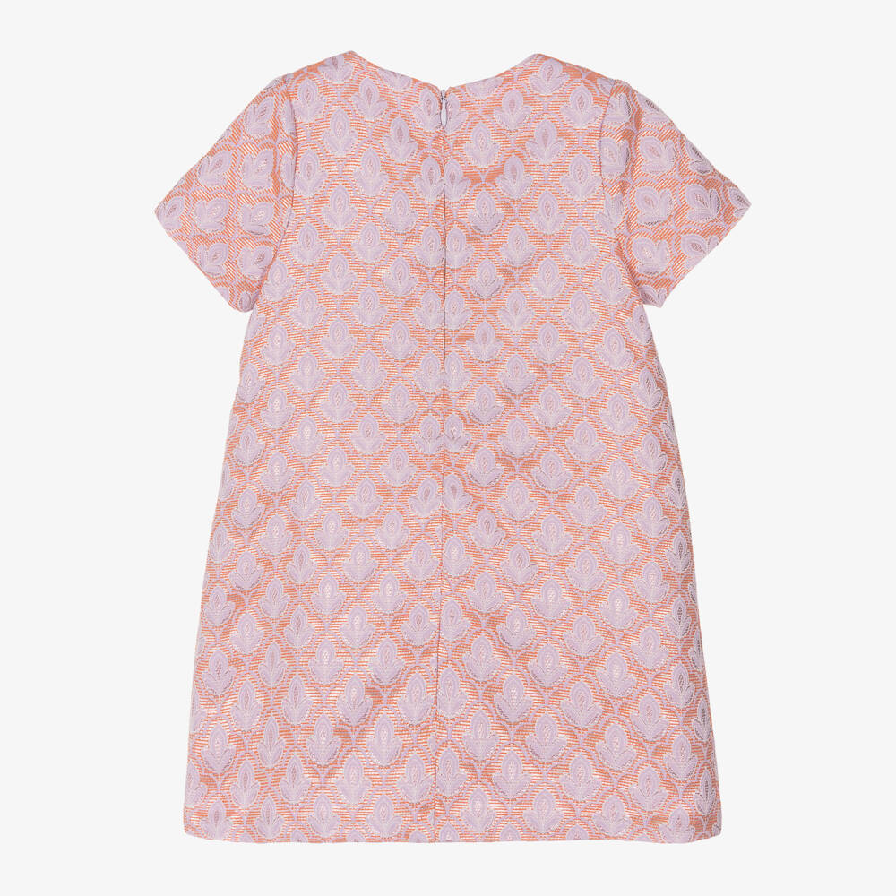 Hucklebones London-Платье с цветочным узором и атласным бантом для девочек | Childrensalon Outlet