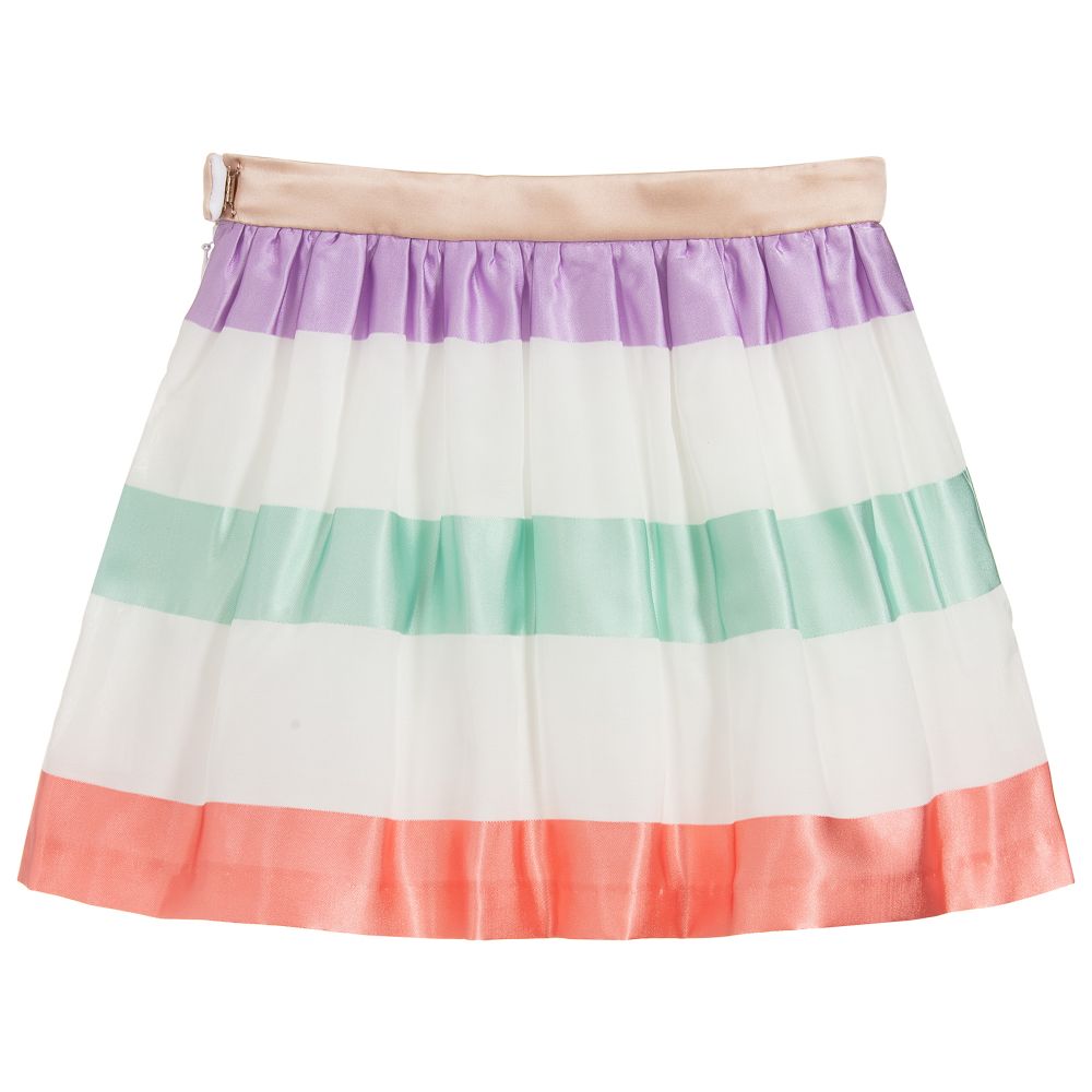 Hucklebones London-Girls Gathered Striped Skirt | Childrensalon Outlet