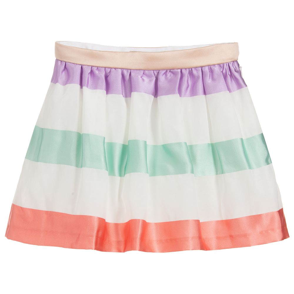 Hucklebones London - Girls Gathered Striped Skirt | Childrensalon