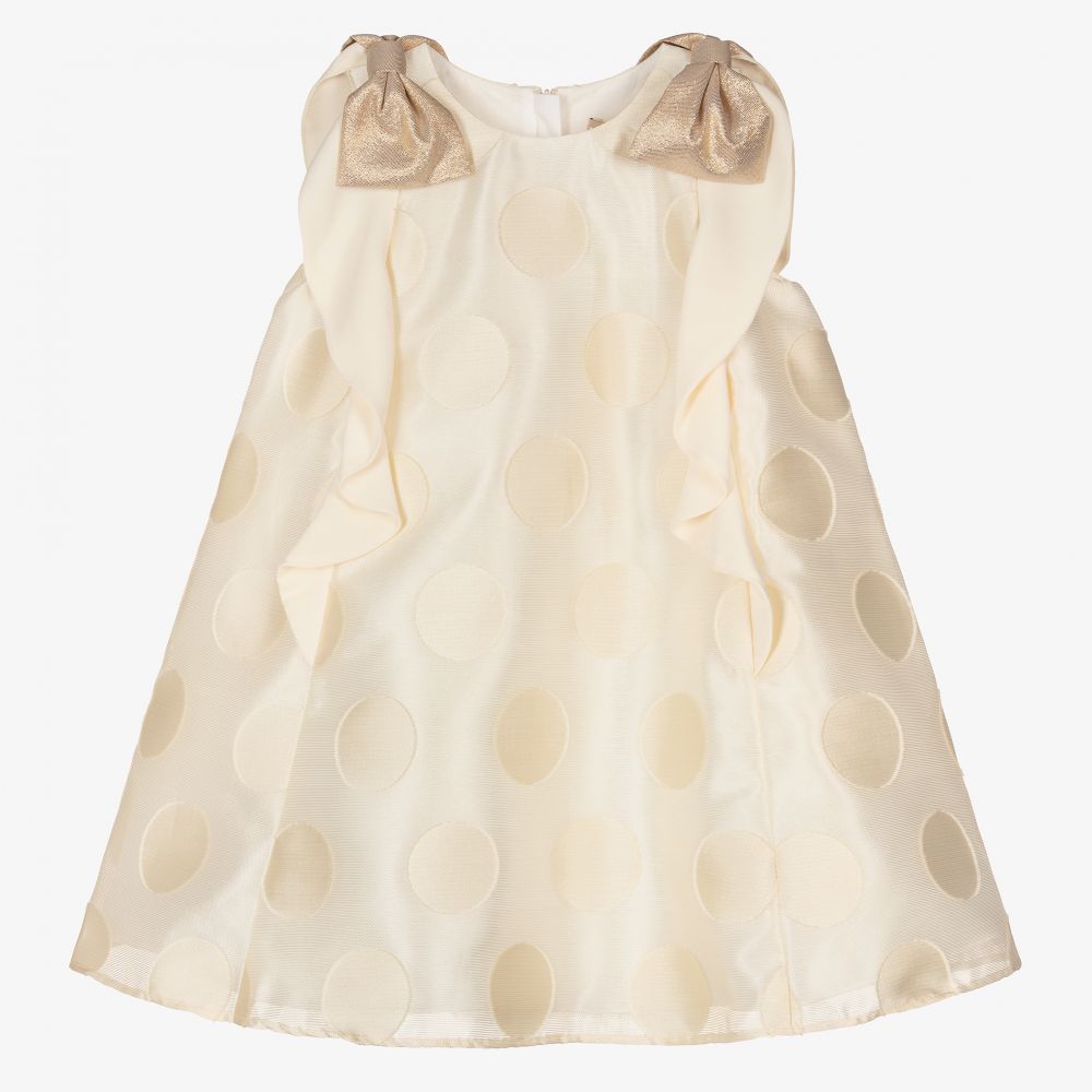 Hucklebones London - Girls Ivory Organza Dress | Childrensalon