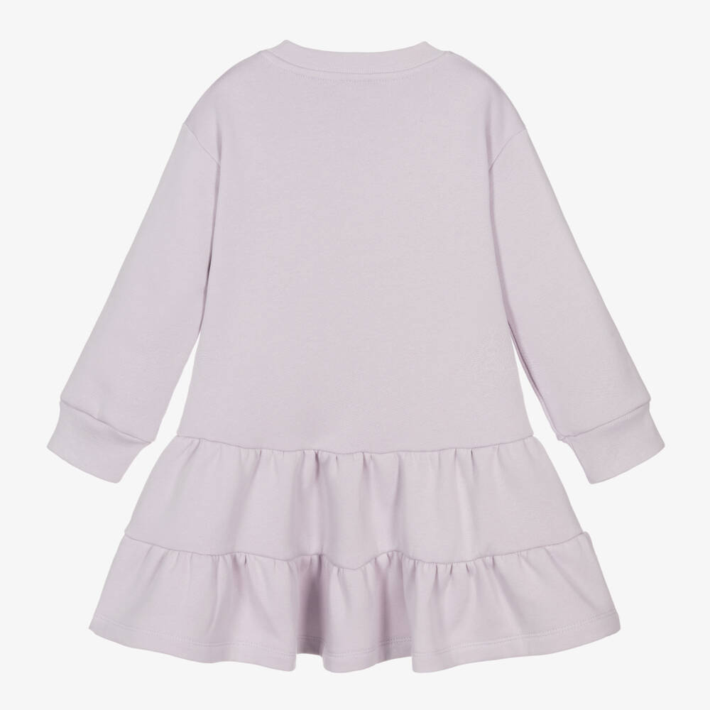 Hucklebones London-Girls Lavender Organic Cotton Gown | Childrensalon Outlet