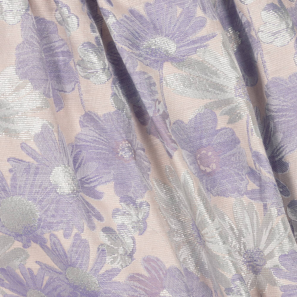 Hucklebones London-Сиреневая жаккардовая юбка с цветочным узором | Childrensalon Outlet