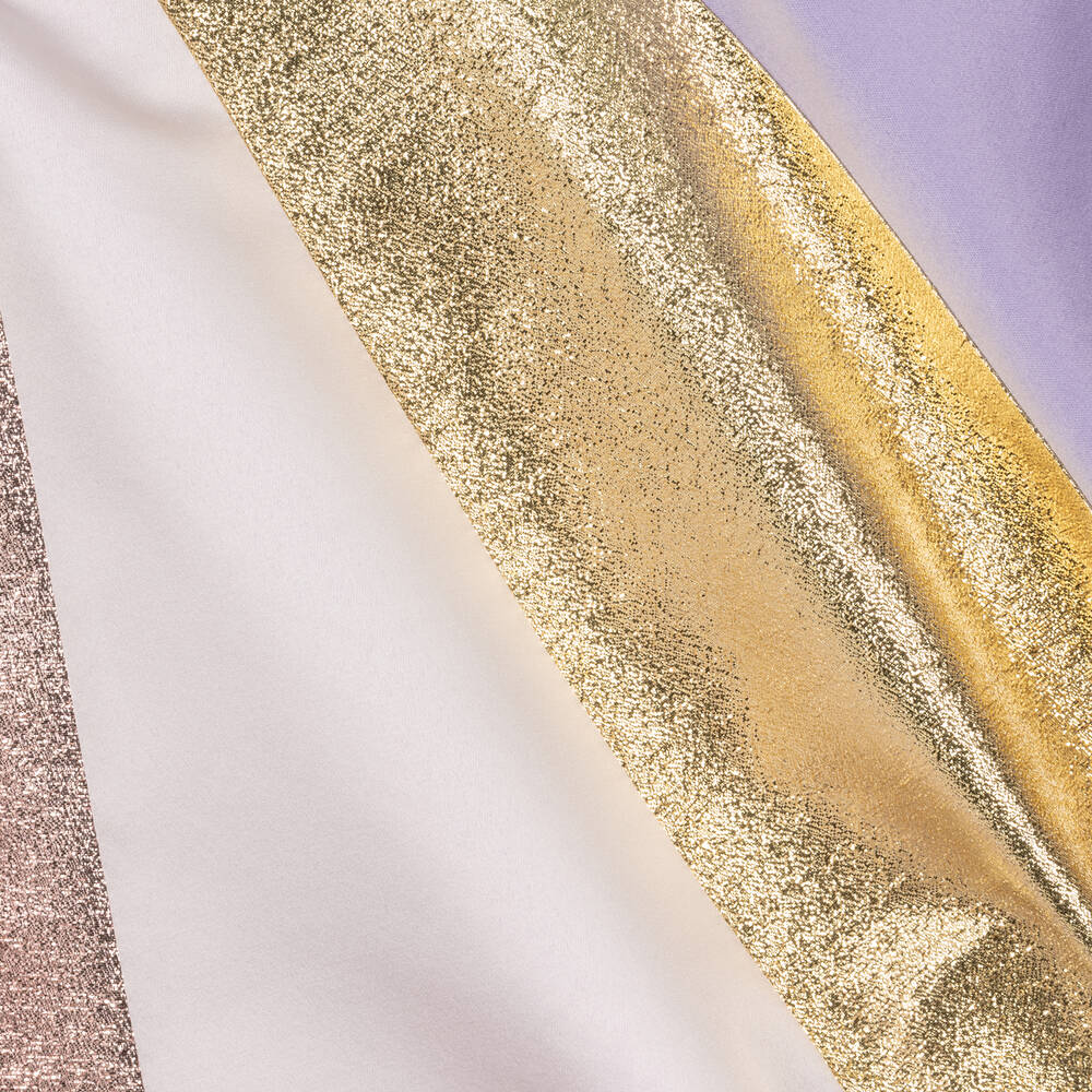 Hucklebones London-Фиолетовая атласная юбка в полоску | Childrensalon Outlet