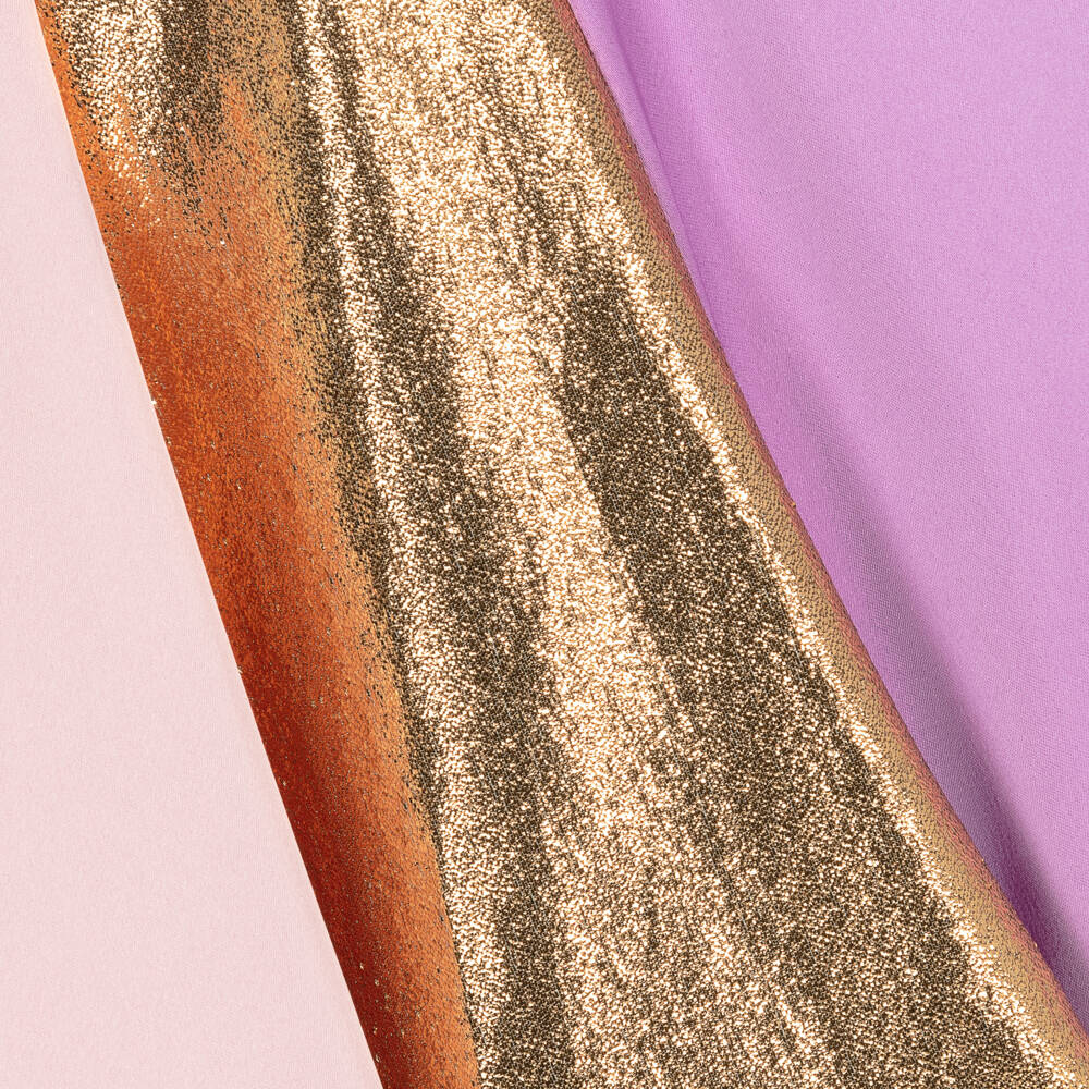 Hucklebones London-تنورة ساتان بنفسجية للبنات بخطوط لامعة | Childrensalon Outlet