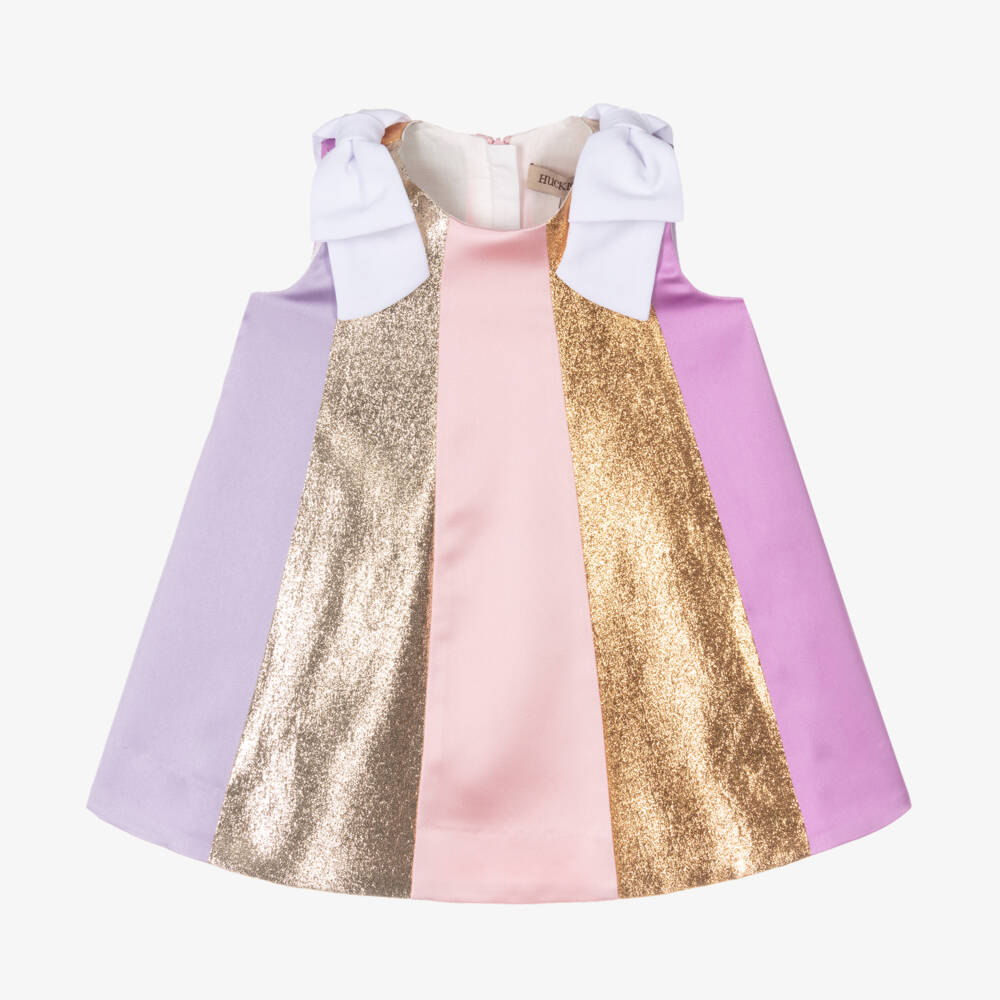 Hucklebones London-Girls Metallic Lavender Dream Dress | Childrensalon Outlet