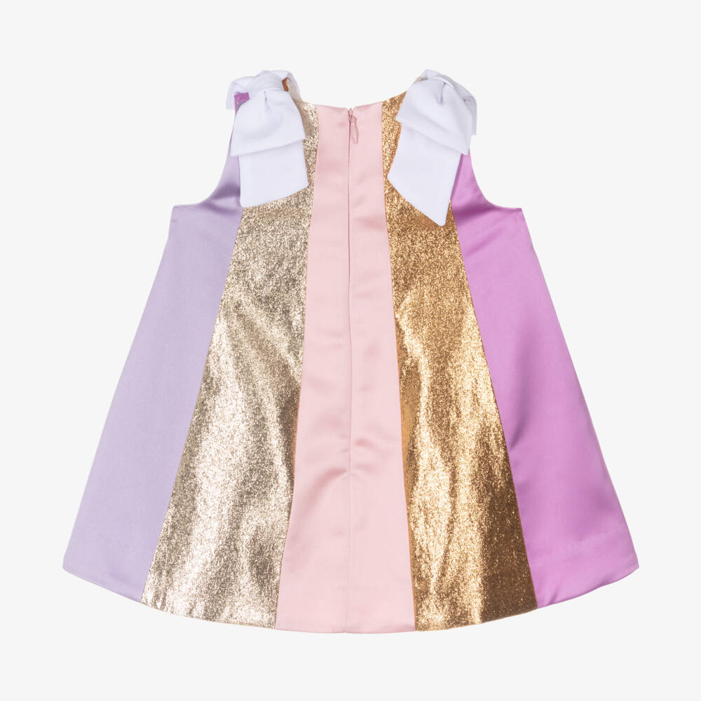 Hucklebones London-Платье мечты металлическое лаванда для девочек | Childrensalon Outlet