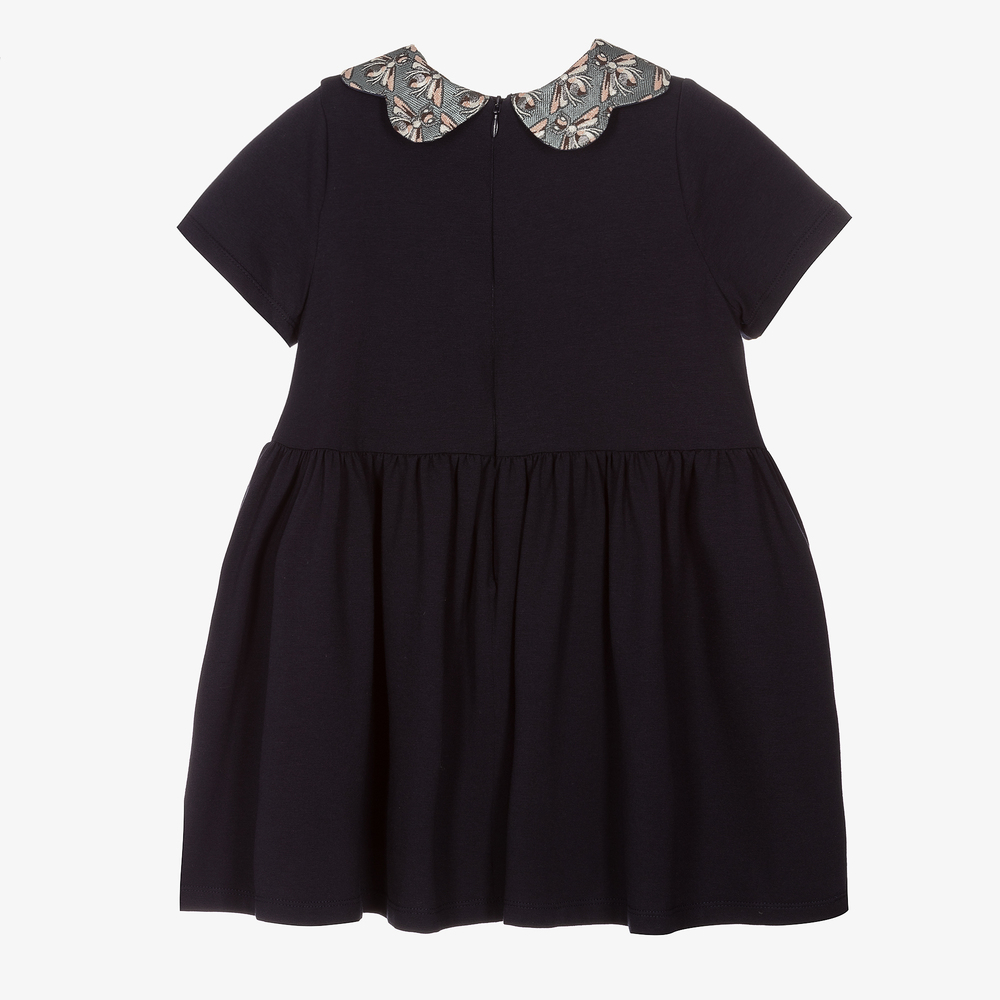 Hucklebones London-Синее платье из джерси для девочек | Childrensalon Outlet