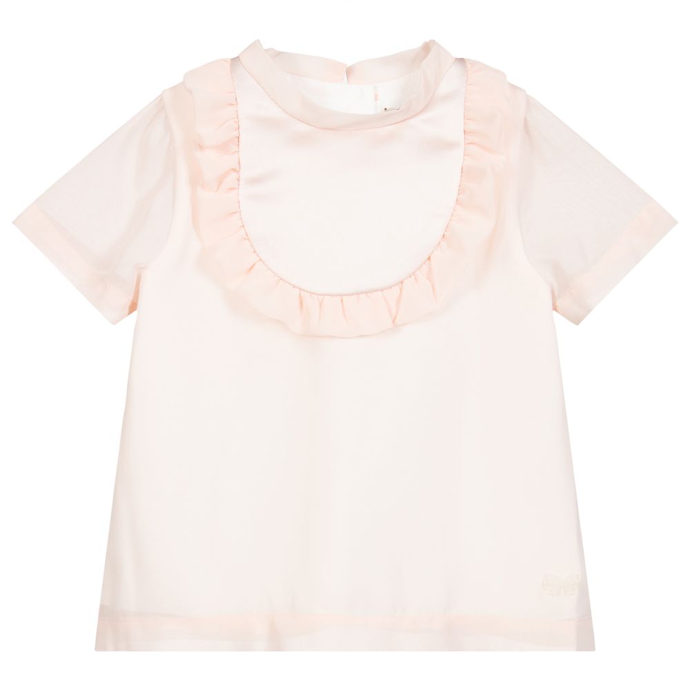 pale pink chiffon top