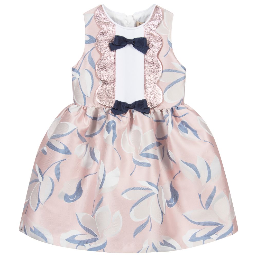 Hucklebones London - Розово-синее платье для девочек | Childrensalon