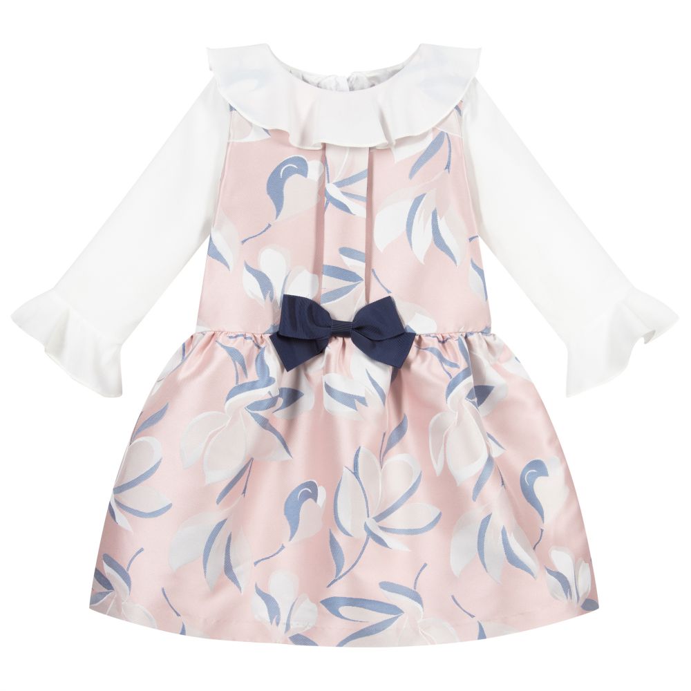 Hucklebones London - Розово-синее платье для девочек | Childrensalon