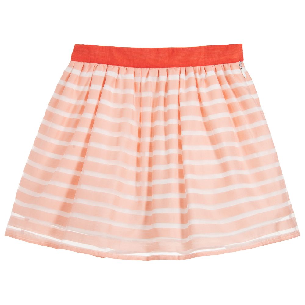Hucklebones London - Girls Pink Chiffon Skirt | Childrensalon