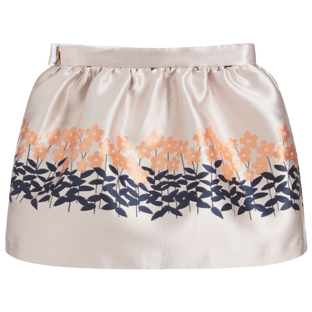 Hucklebones London-Girls Pink Jacquard Skirt | Childrensalon Outlet