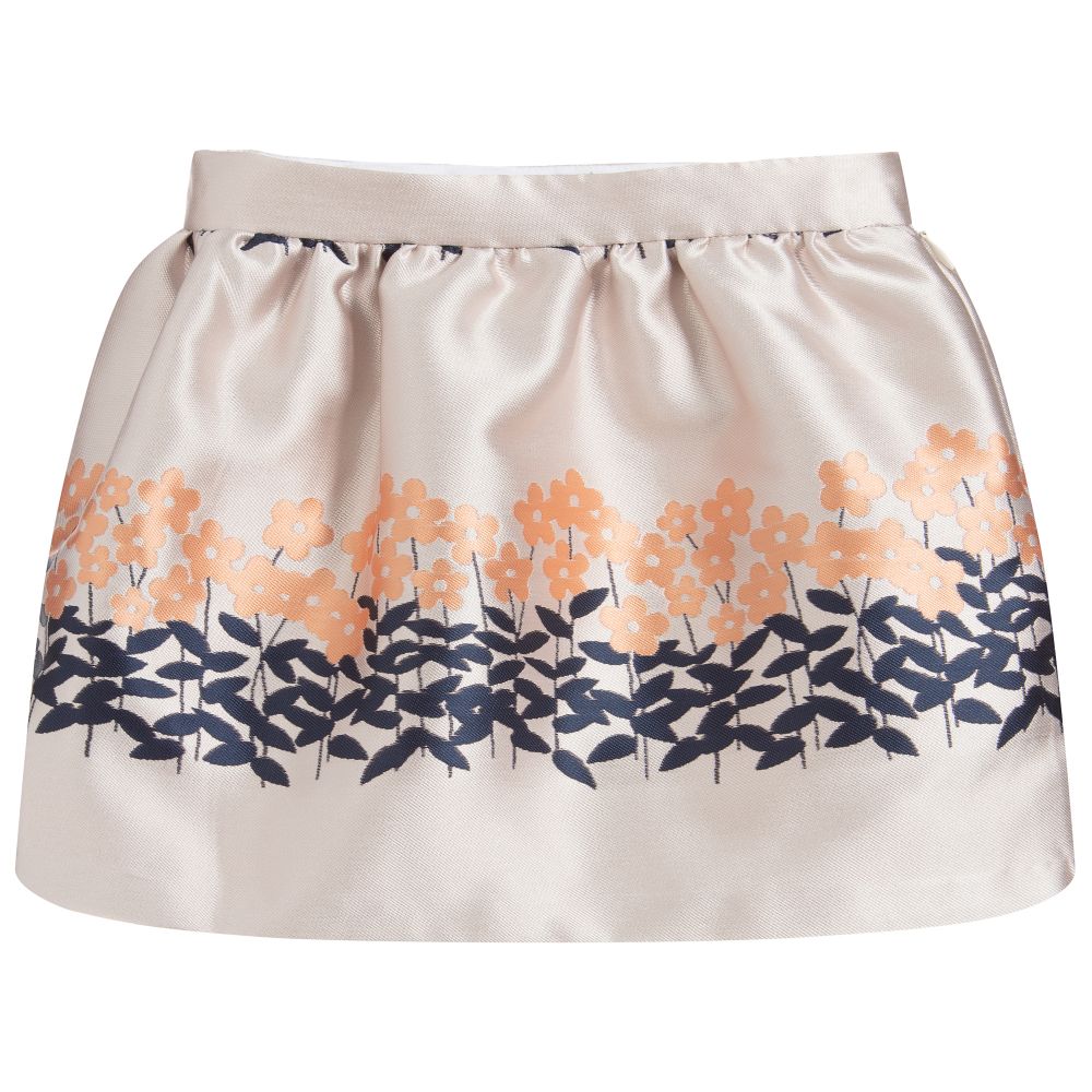 Hucklebones London - Girls Pink Jacquard Skirt | Childrensalon