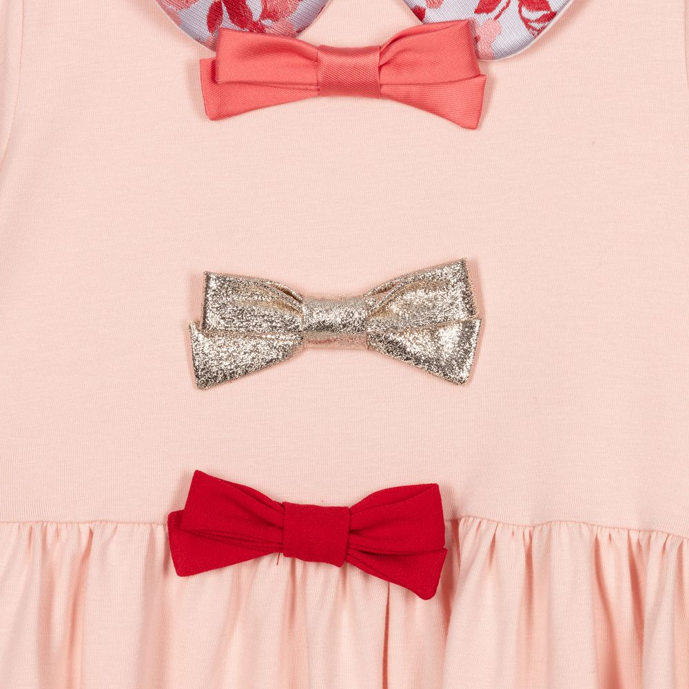 Hucklebones London-Розовое платье из джерси для девочек | Childrensalon Outlet