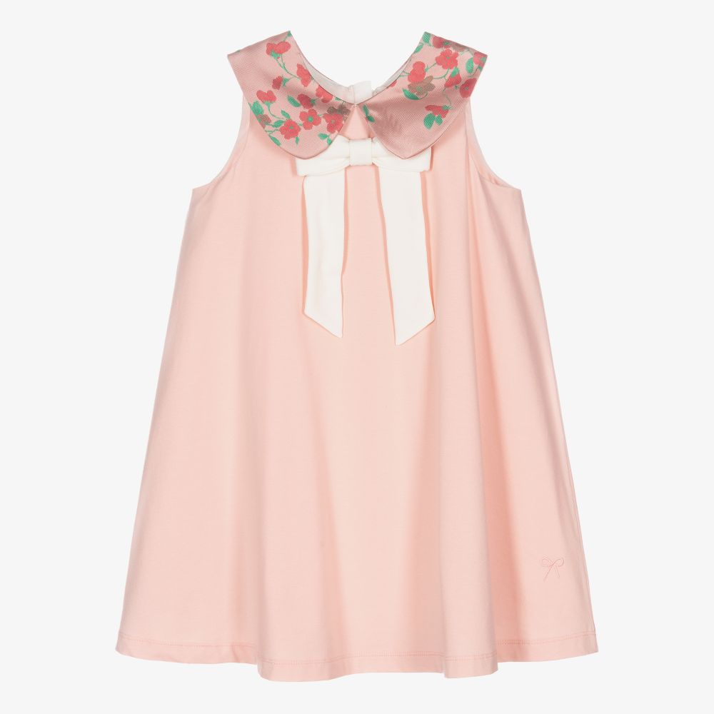 Hucklebones London-فستان قطن جيرسي لون زهري | Childrensalon Outlet