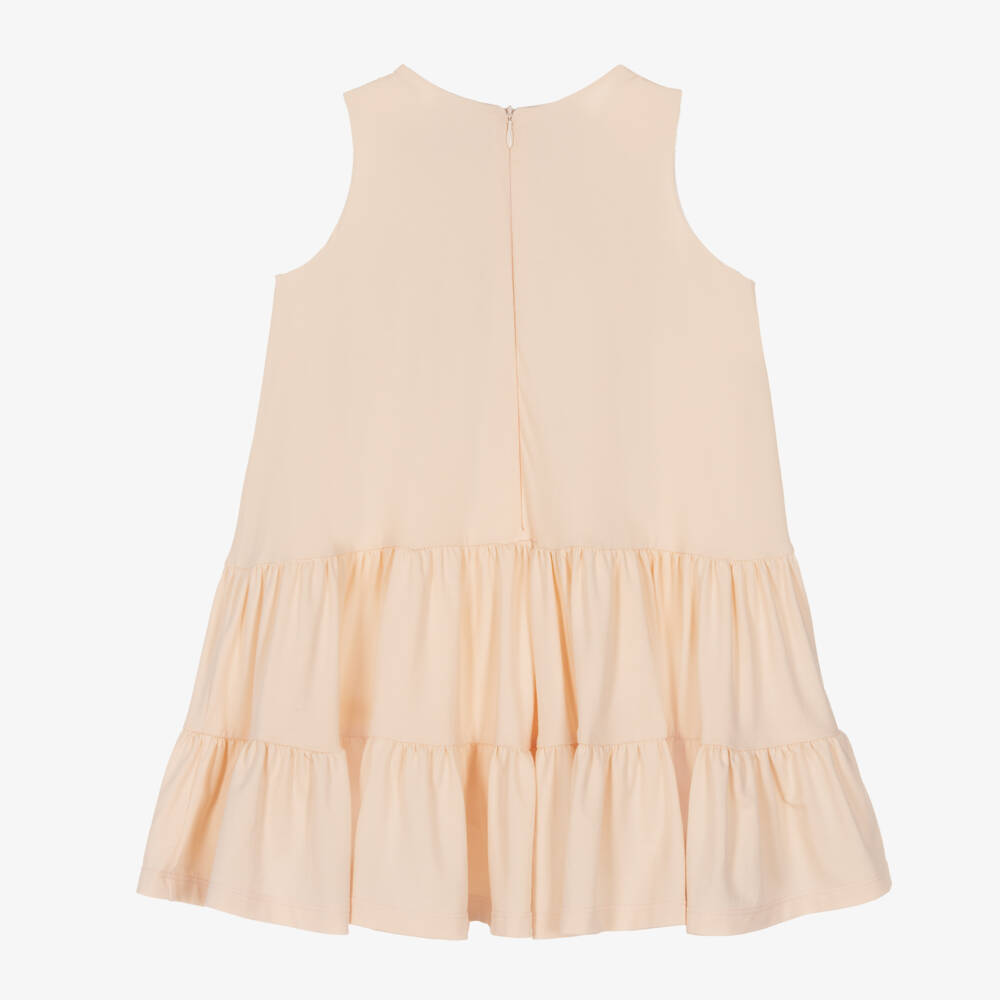 Hucklebones London-Платье из розового трикотажа с бантом для девочек | Childrensalon Outlet