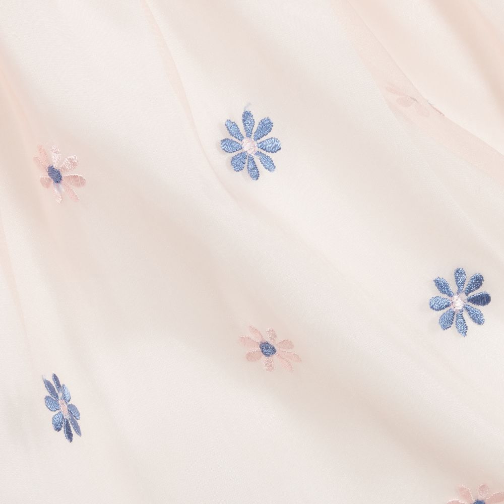 Hucklebones London-Girls Pink Organza Dress | Childrensalon Outlet