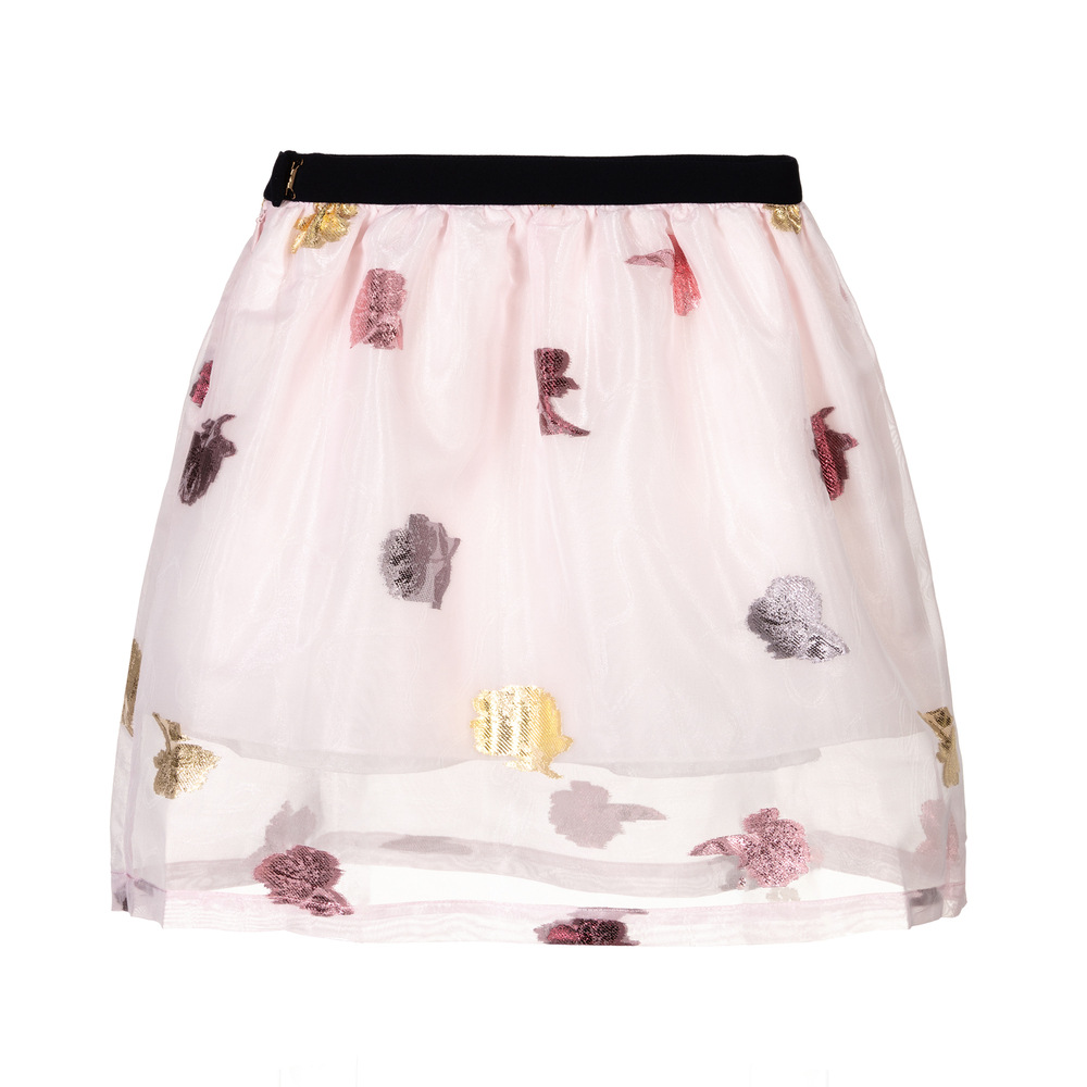 Hucklebones London-Girls Pink Organza Skirt | Childrensalon Outlet