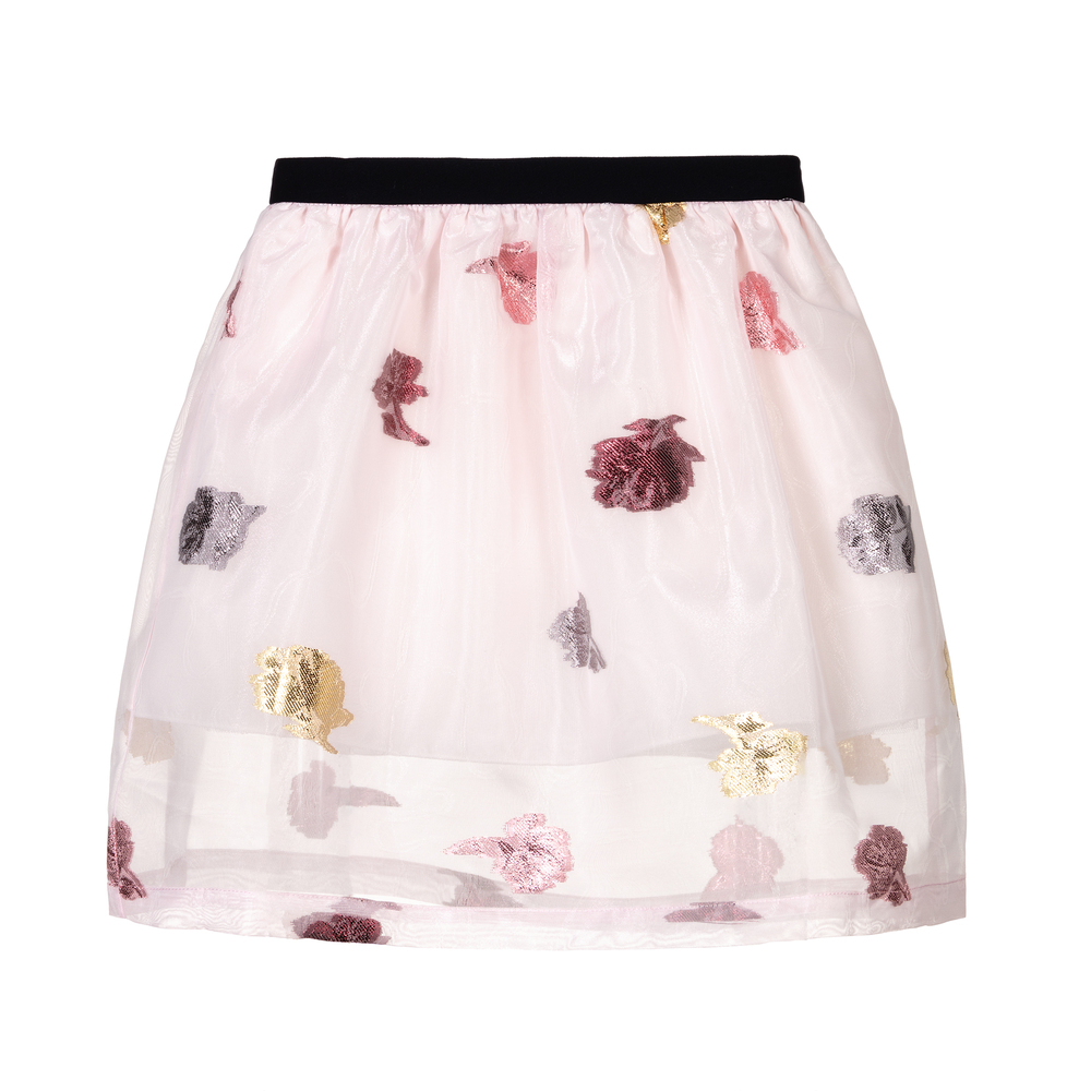 Hucklebones London - Girls Pink Organza Skirt | Childrensalon