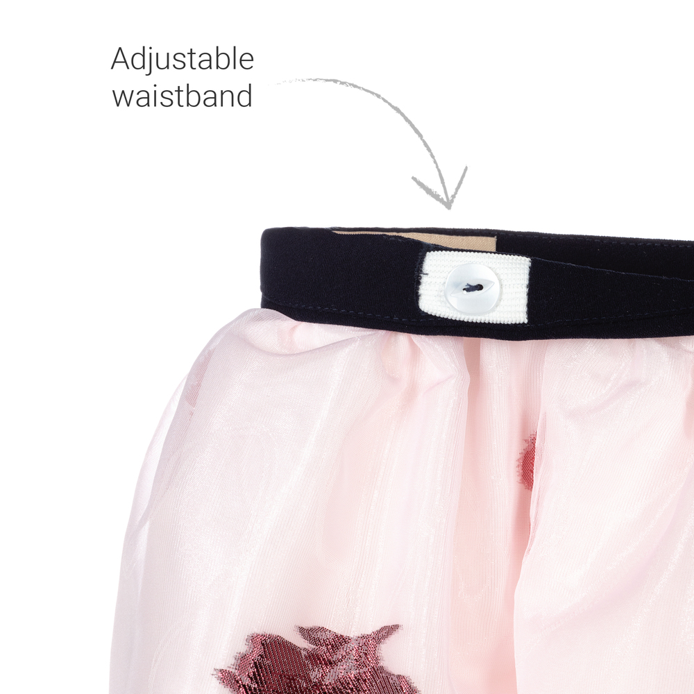 Hucklebones London-Girls Pink Organza Skirt | Childrensalon Outlet