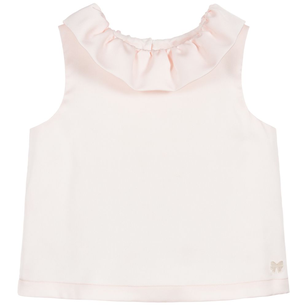 Hucklebones London-Girls Pink Satin Blouse | Childrensalon Outlet